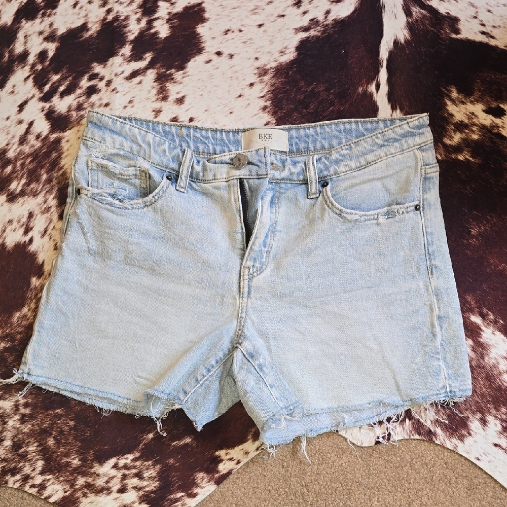 Bke Light Blue Jean Shorts